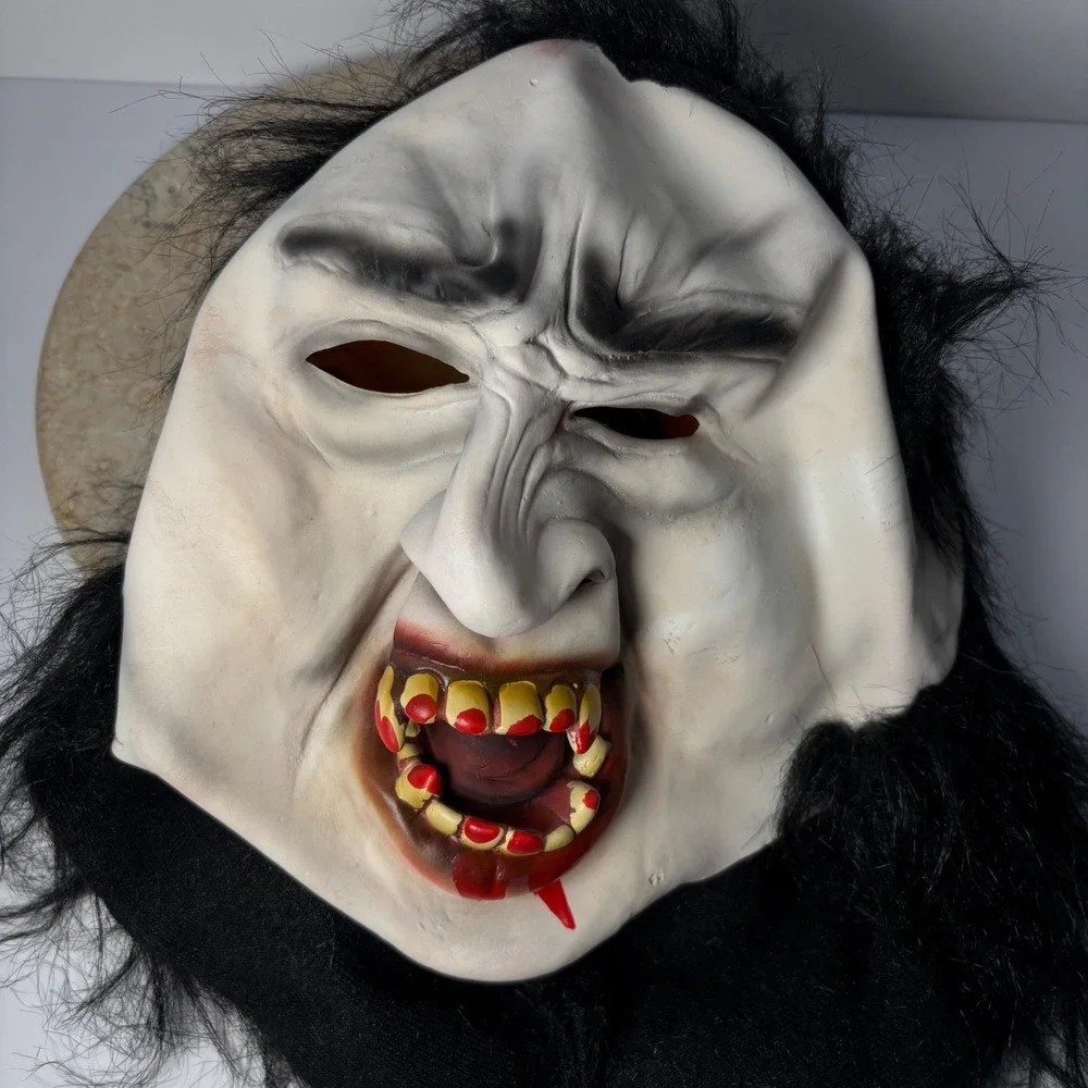 Paper Magic Group PMG Vampire‎ Ghoul Latex Mask Black Hair 2006 Lecherous Legion